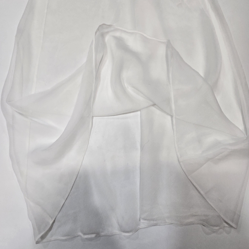 White Sheer Mesh Maxi Dress Cover-Up - Picture 4 of 11